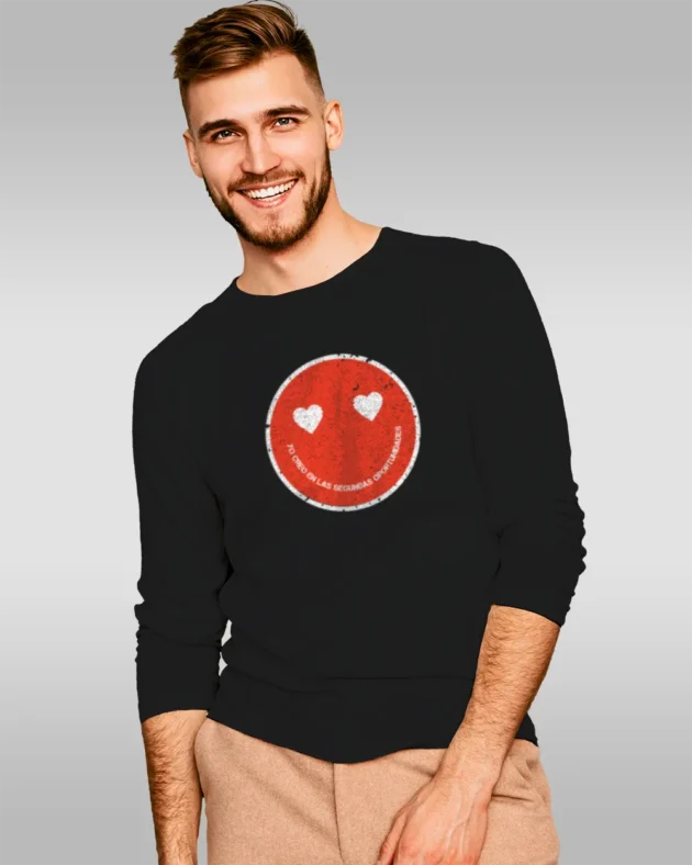 Camiseta negra manga larga SMILE