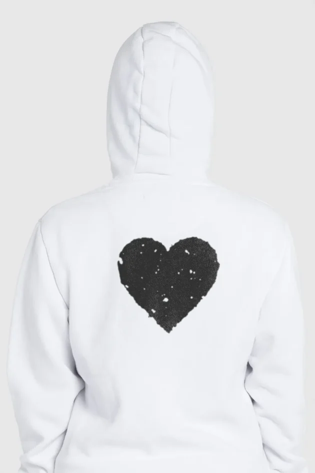 Hoodie blanco Corazón