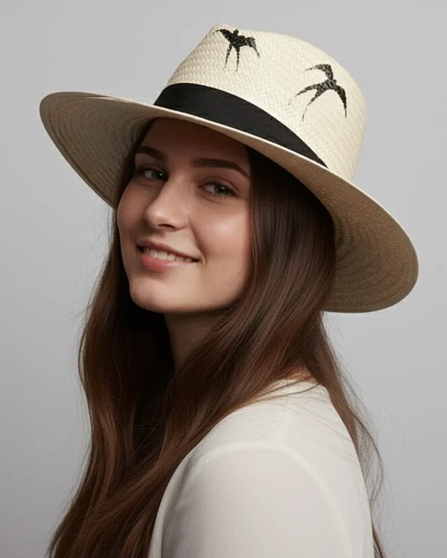 Sombrero pintado gaviotas