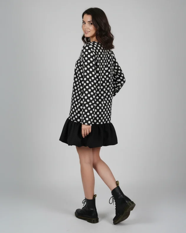 Vestido pepas grandes con arandela