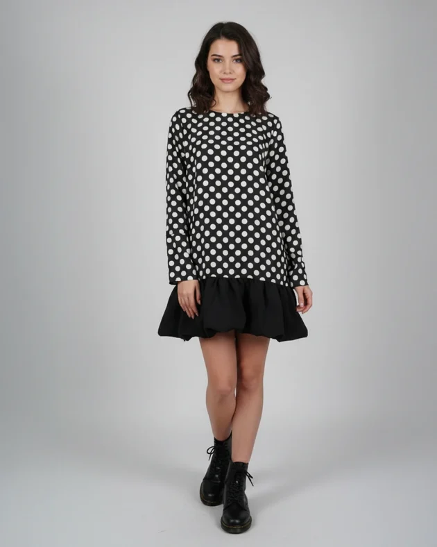 Vestido pepas grandes con arandela